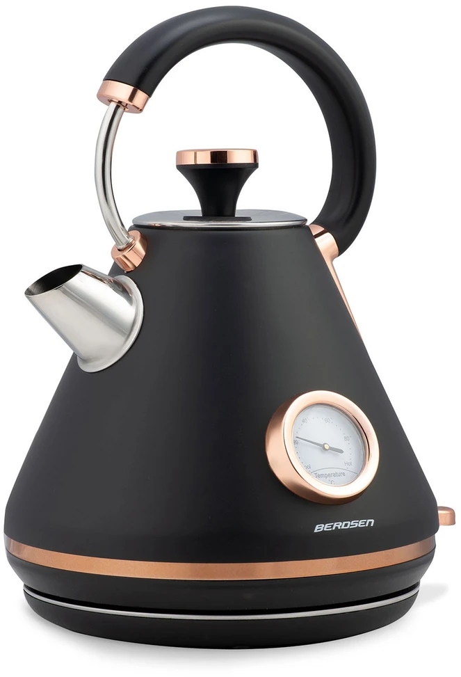 Berdsen Elektrinis virdulys su termometru 1,7L BD-701 juodas