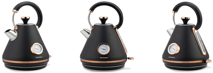 Berdsen Elektrinis virdulys su termometru 1,7L BD-701 juodas