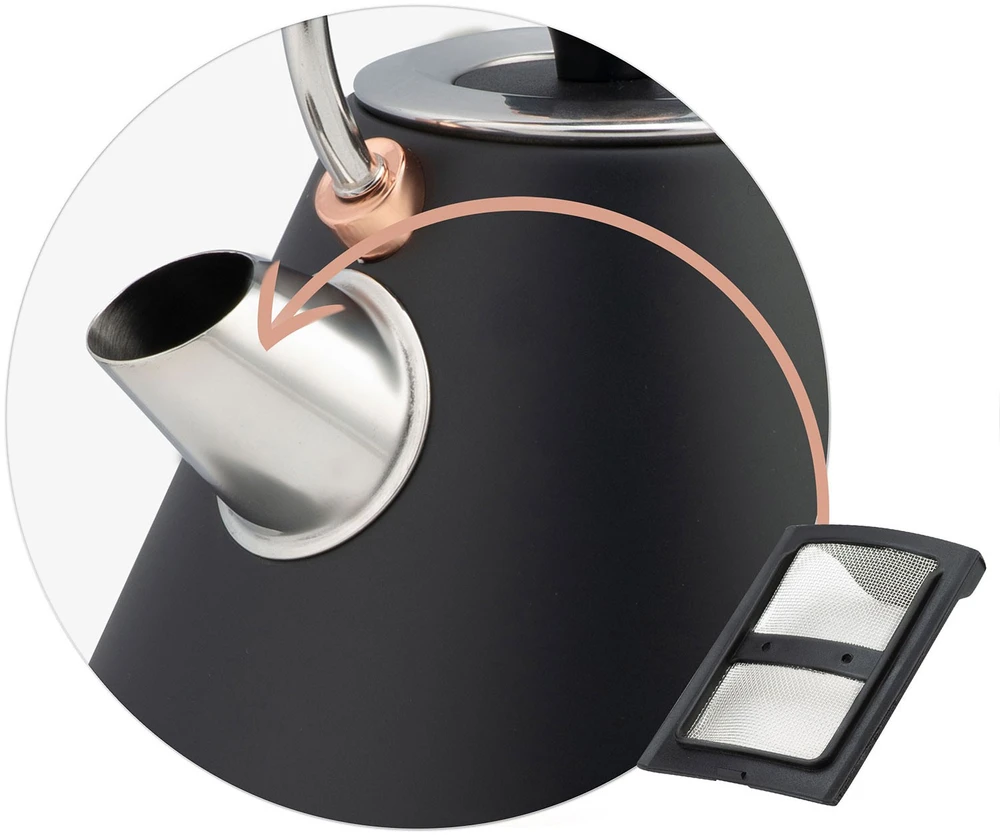 Berdsen Elektrinis virdulys su termometru 1,7L BD-701 juodas