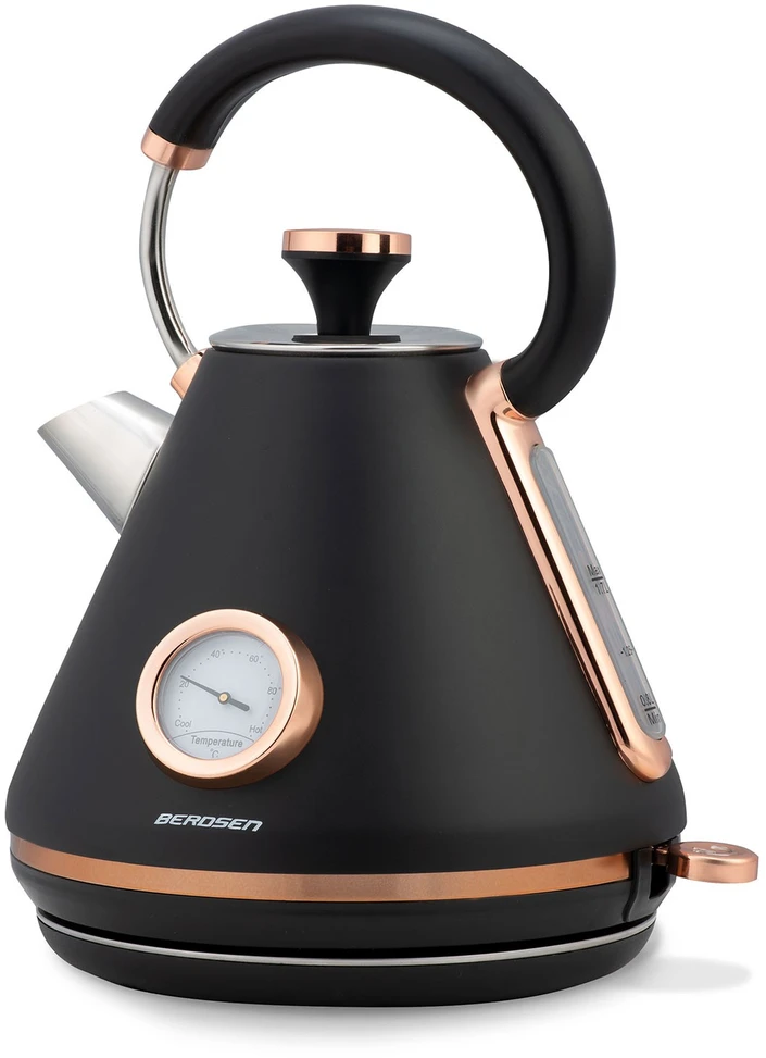 Berdsen Elektrinis virdulys su termometru 1,7L BD-701 juodas