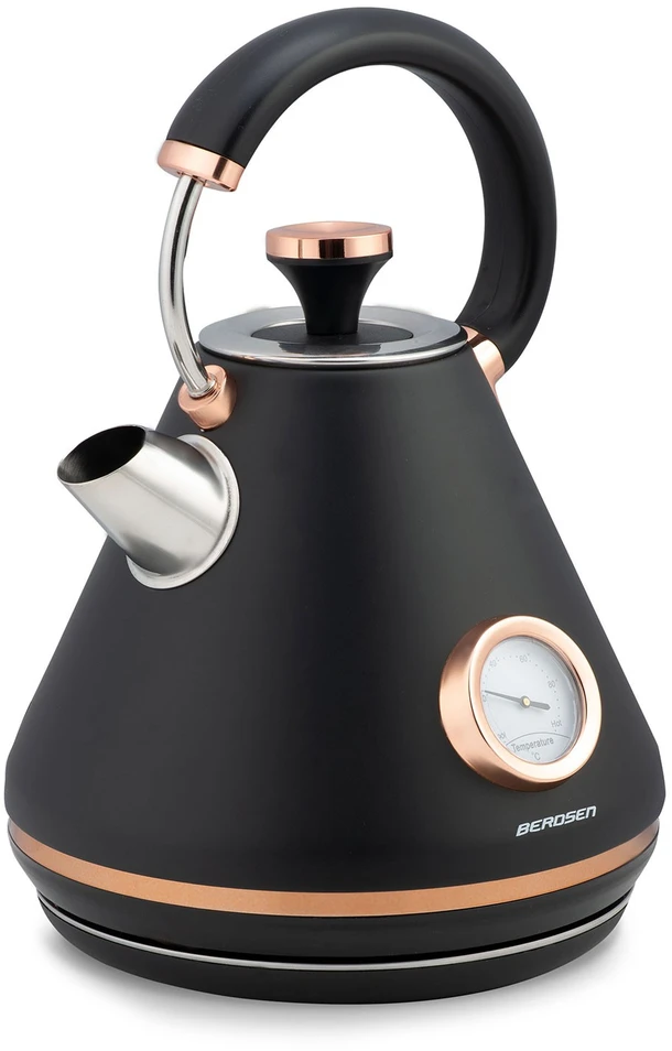 Berdsen Elektrinis virdulys su termometru 1,7L BD-701 juodas