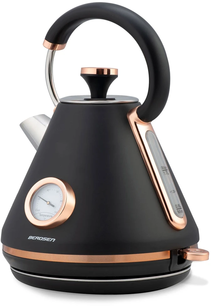 Berdsen Elektrinis virdulys su termometru 1,7L BD-701 juodas