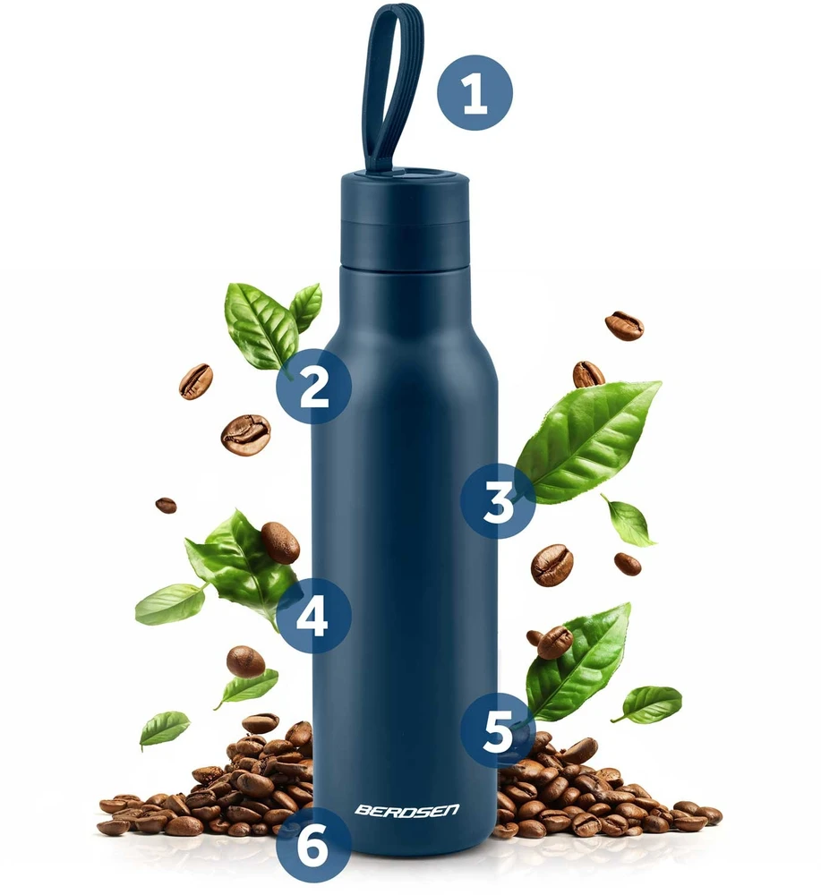 Berdsen Vakuuminis termosas 500 ml BD-787 tamsiai mėlynas