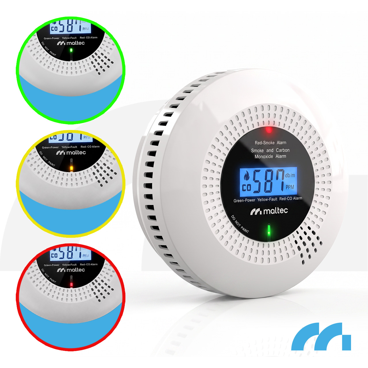 Maltec Anglies monoksido/dūmų jutiklis SafeSensor5000 2in1 AA aprašymas - Prekės nuotrauka