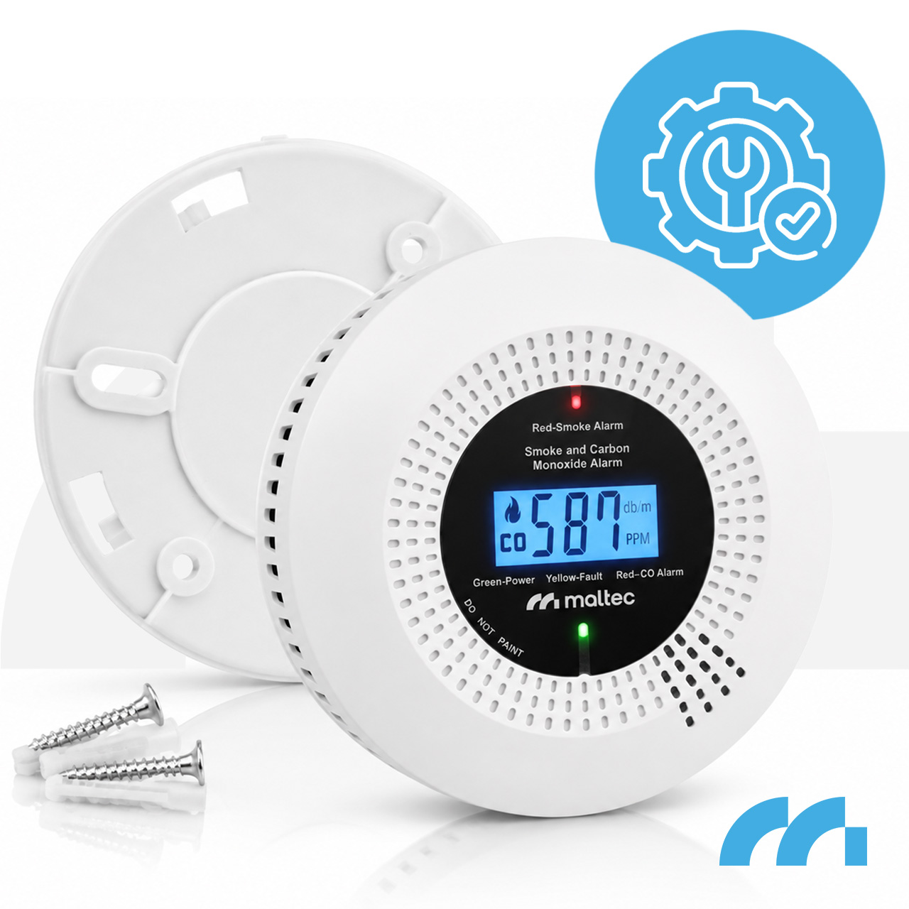Maltec Anglies monoksido/dūmų jutiklis SafeSensor5000 2in1 AA aprašymas - Prekės nuotrauka