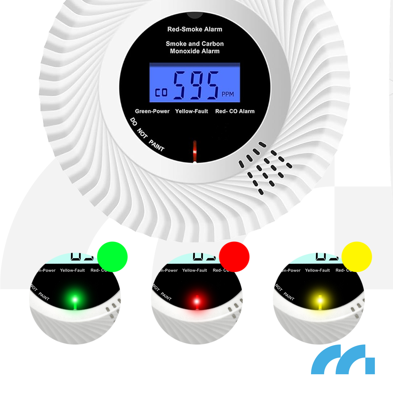 Maltec Anglies monoksido / dūmų jutiklis SafeSensor5500 2 viename Li-ion aprašymas - Prekės nuotrauka