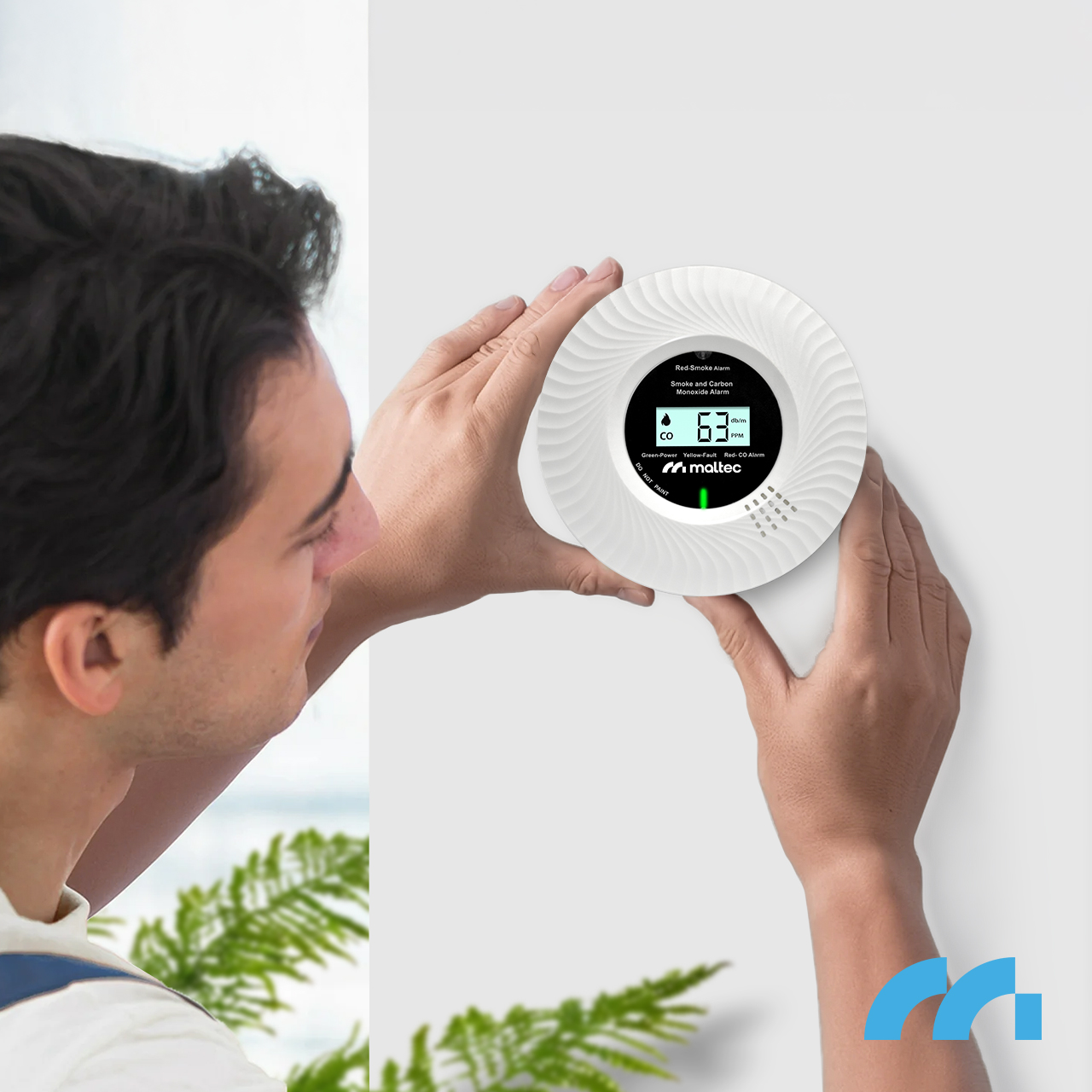 Maltec Anglies monoksido / dūmų jutiklis SafeSensor5500 2 viename Li-ion aprašymas - Prekės nuotrauka