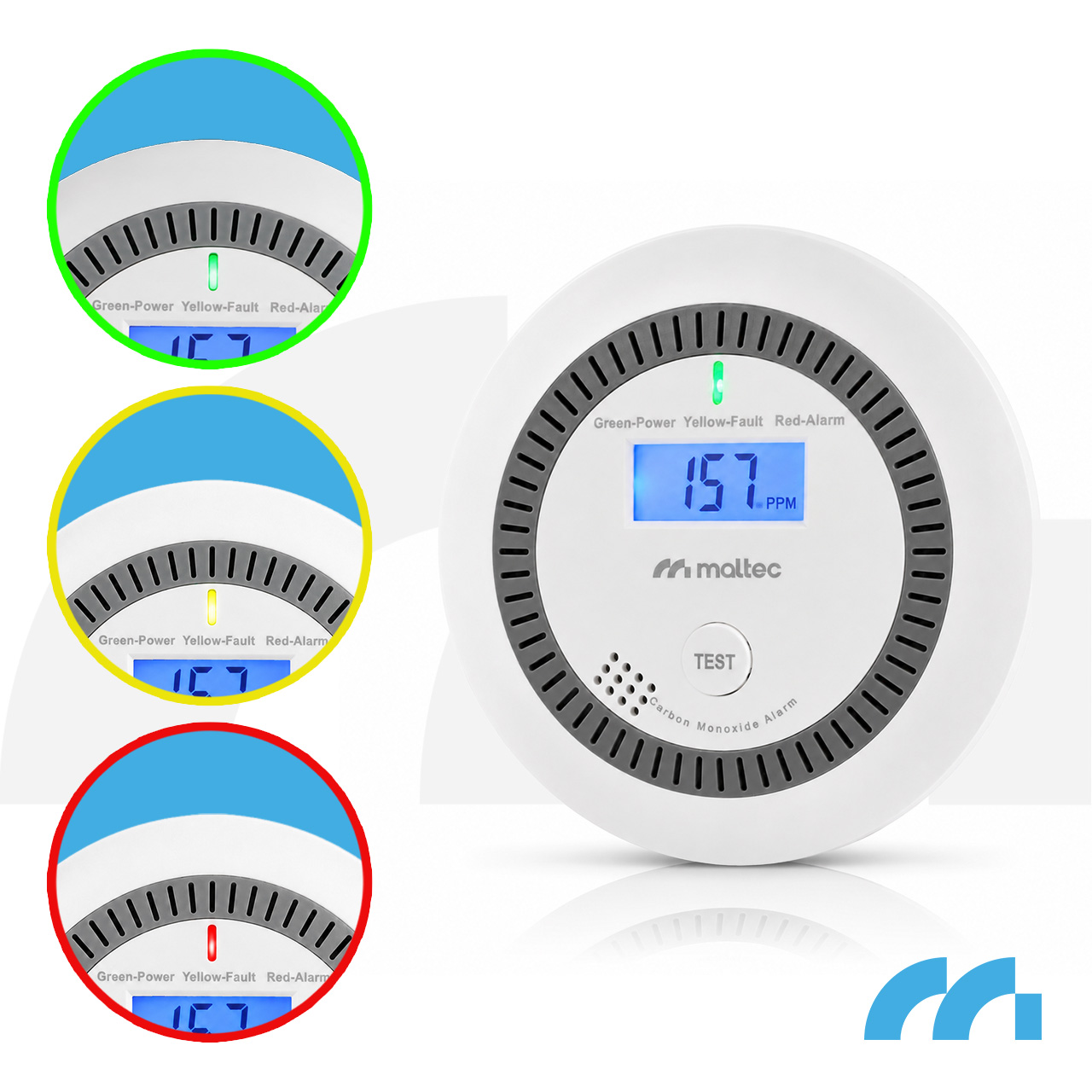 Maltec Anglies monoksido/dūmų jutiklis SafeSensor4000 AA aprašymas - Prekės nuotrauka