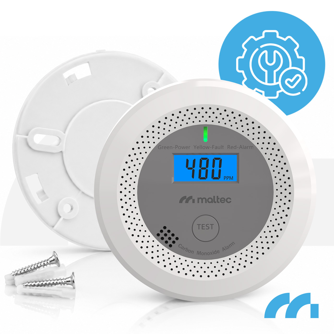 Maltec Anglies monoksido/dūmų jutiklis SafeSensor4500 Li-ion aprašymas - Prekės nuotrauka