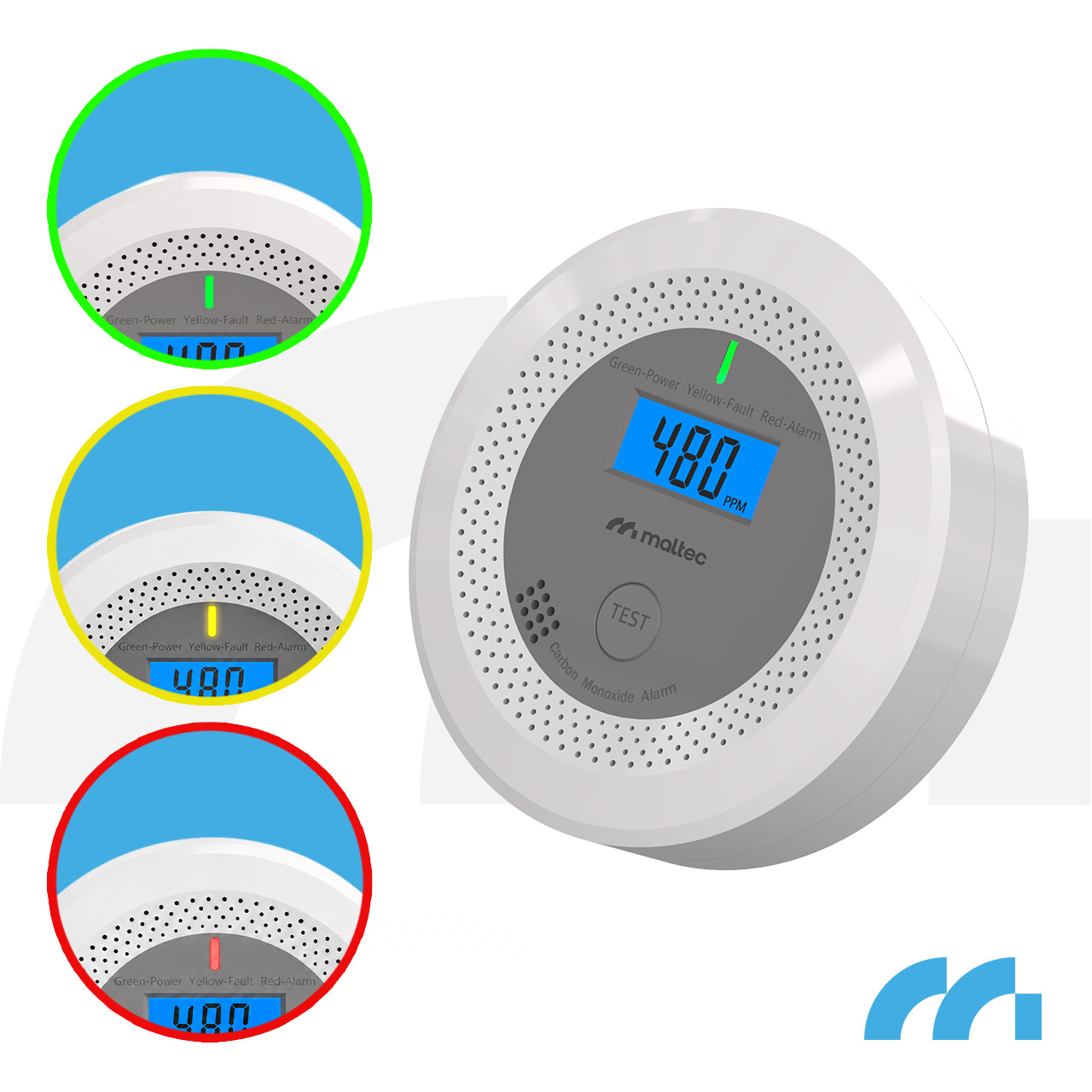 Maltec Anglies monoksido/dūmų jutiklis SafeSensor4500 Li-ion aprašymas - Prekės nuotrauka