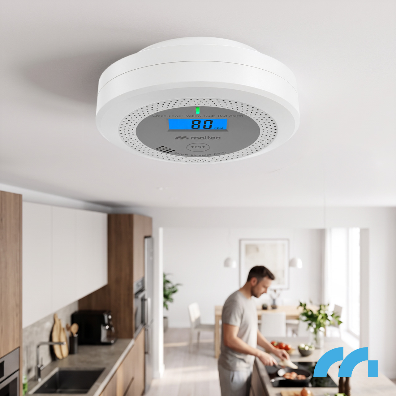 Maltec Anglies monoksido/dūmų jutiklis SafeSensor4500 Li-ion aprašymas - Prekės nuotrauka