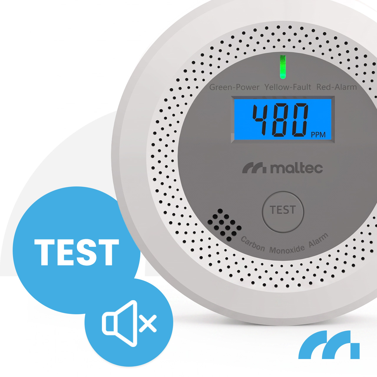 Maltec Anglies monoksido/dūmų jutiklis SafeSensor4500 Li-ion aprašymas - Prekės nuotrauka
