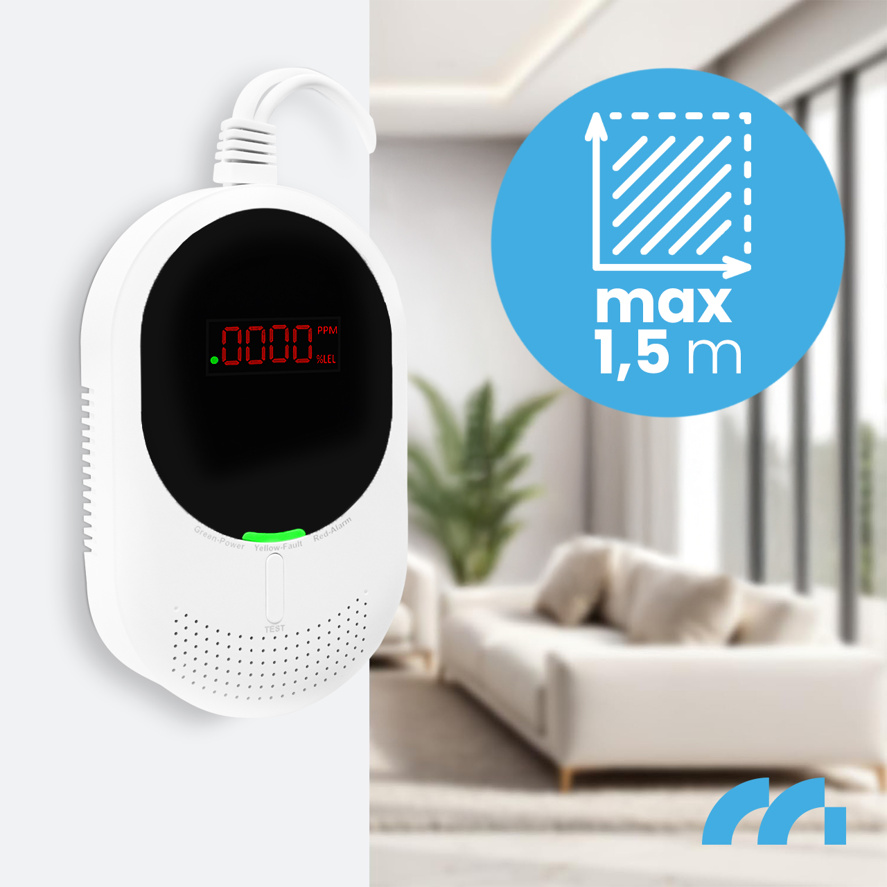 Maltec Dujų/LPG anglies monoksido jutiklis ProtectSensor5000 2 viename aprašymas - Prekės nuotrauka