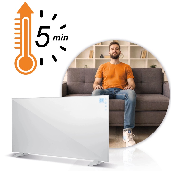 Infrared šildytuvas infraraudonųjų spindulių 1000 W Berdsen BD-992 pultas WiFi programėlė aprašymas - Prekės nuotrauka