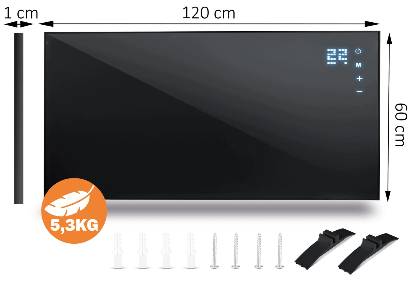 Infrared šildytuvas infraraudonųjų spindulių 1000 W Berdsen BD-992 pultas WiFi programėlė aprašymas - Prekės nuotrauka