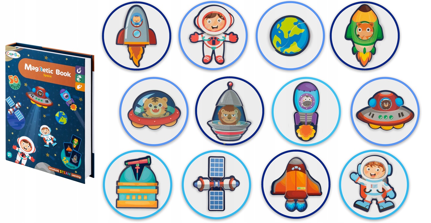 Ricokids Magnetinė knygelė Kosmos RK-770 aprašymas - Prekės nuotrauka