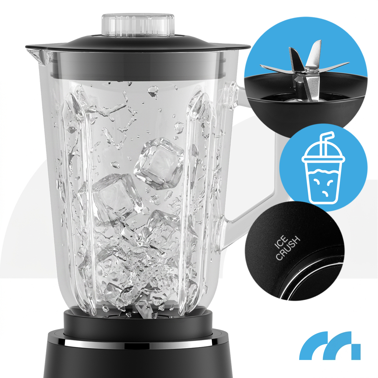Gruzdintuvė MalTec Puodelio blenderis BL1000W + priedai aprašymas - Prekės nuotrauka