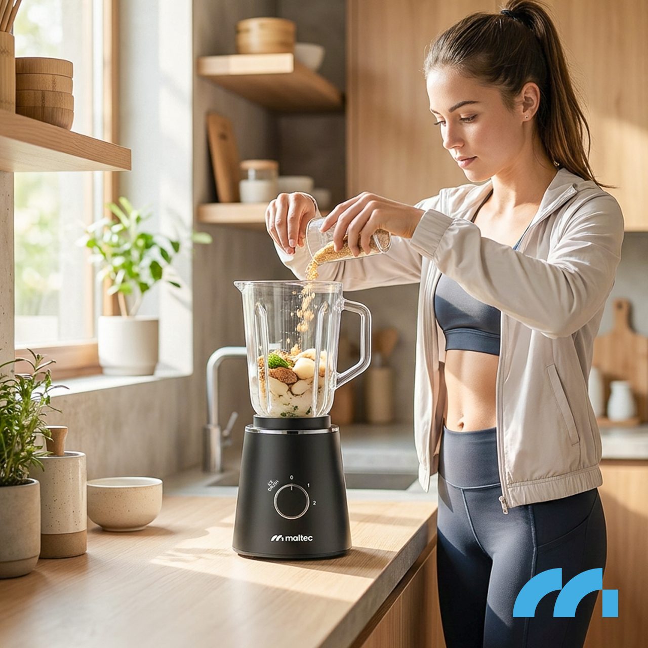 Gruzdintuvė MalTec Puodelio blenderis BL1000W + priedai aprašymas - Prekės nuotrauka