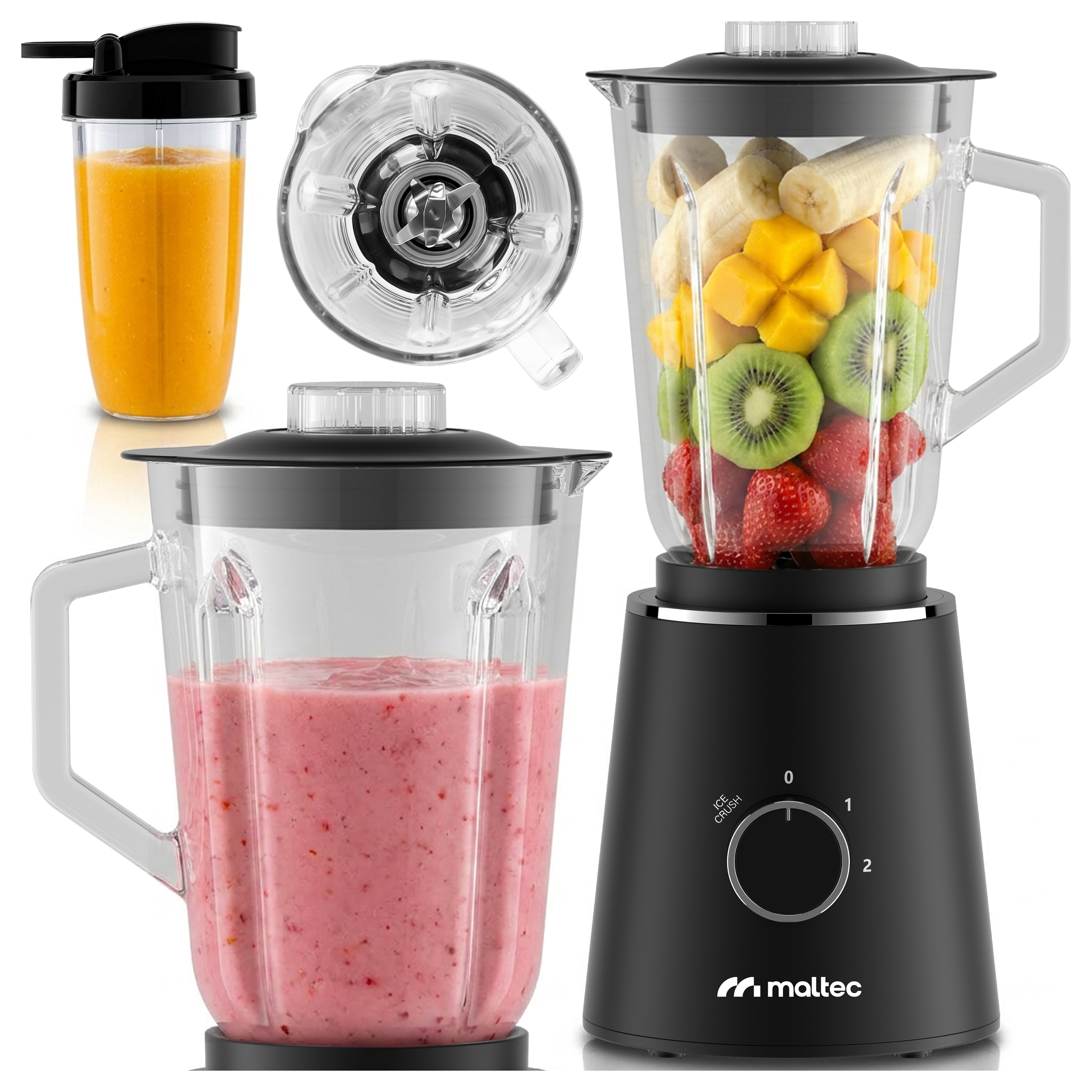 Gruzdintuvė MalTec Puodelio blenderis BL1000W + priedai aprašymas - Prekės nuotrauka