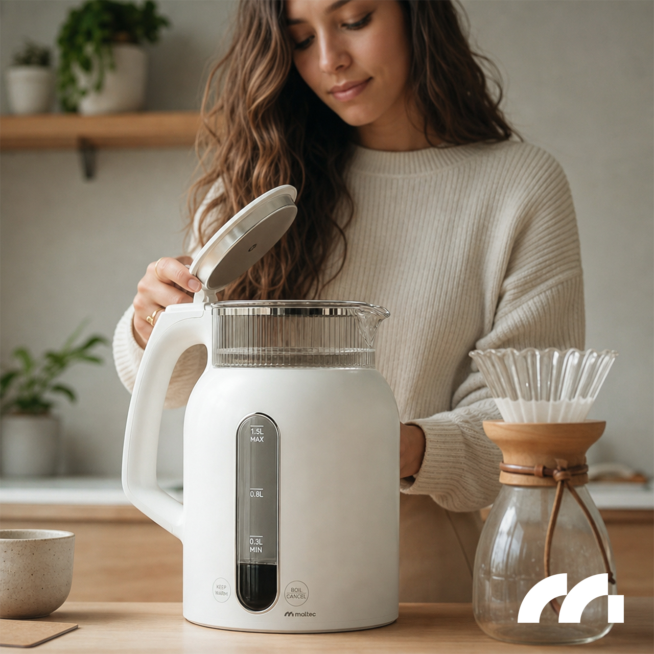 Gruzdintuvė MalTec Elektrinis virdulys Boily3000-WH aprašymas - Prekės nuotrauka
