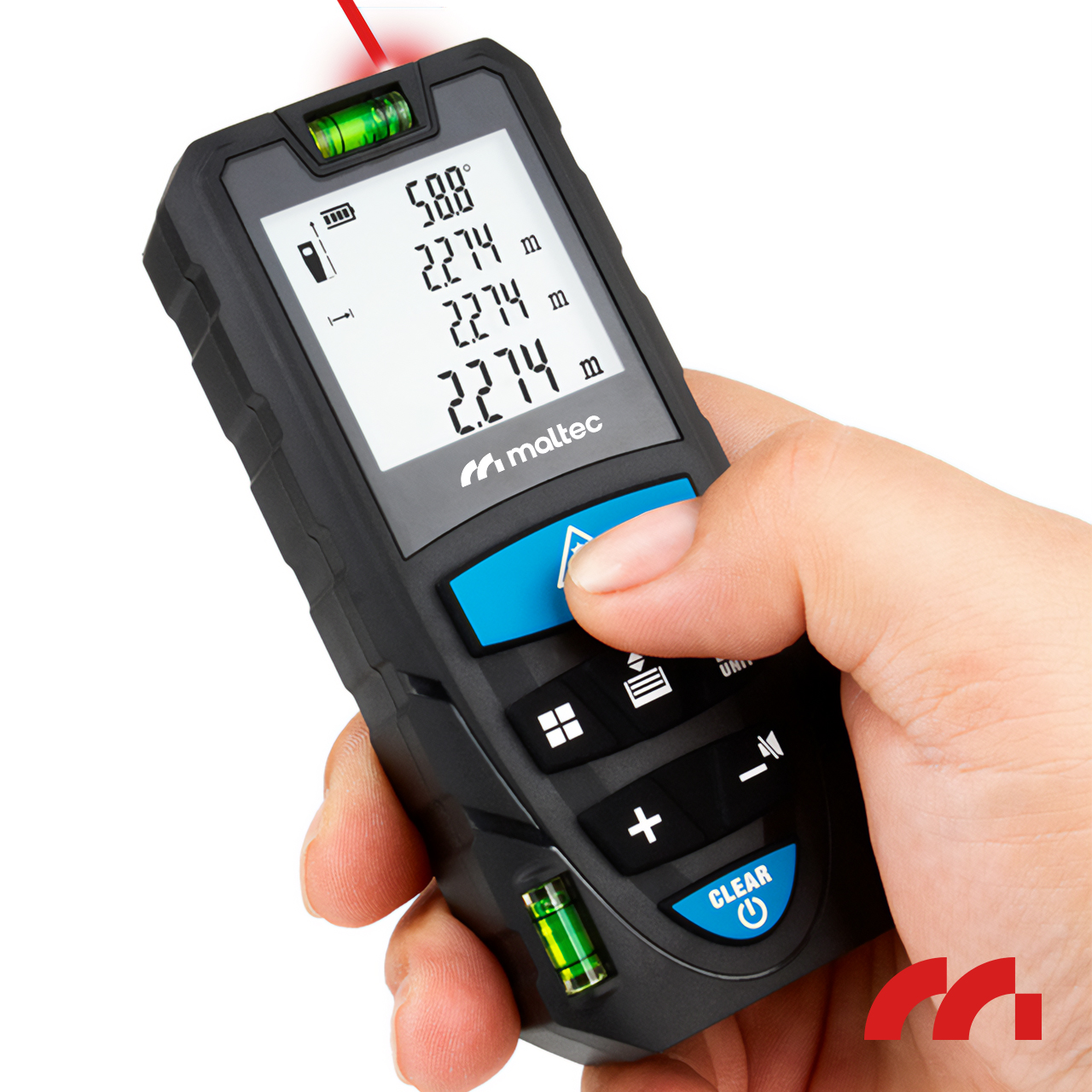 MalTec Lazerinis atstumo matuoklis MasterMeter + Dėklas aprašymas - Prekės nuotrauka