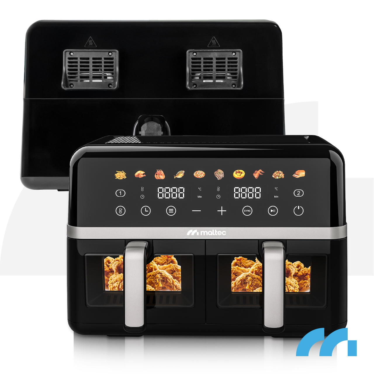 Gruzdintuvė MalTec Riebalų keptuvė be aliejaus AirFryer 2800W-10L aprašymas - Prekės nuotrauka