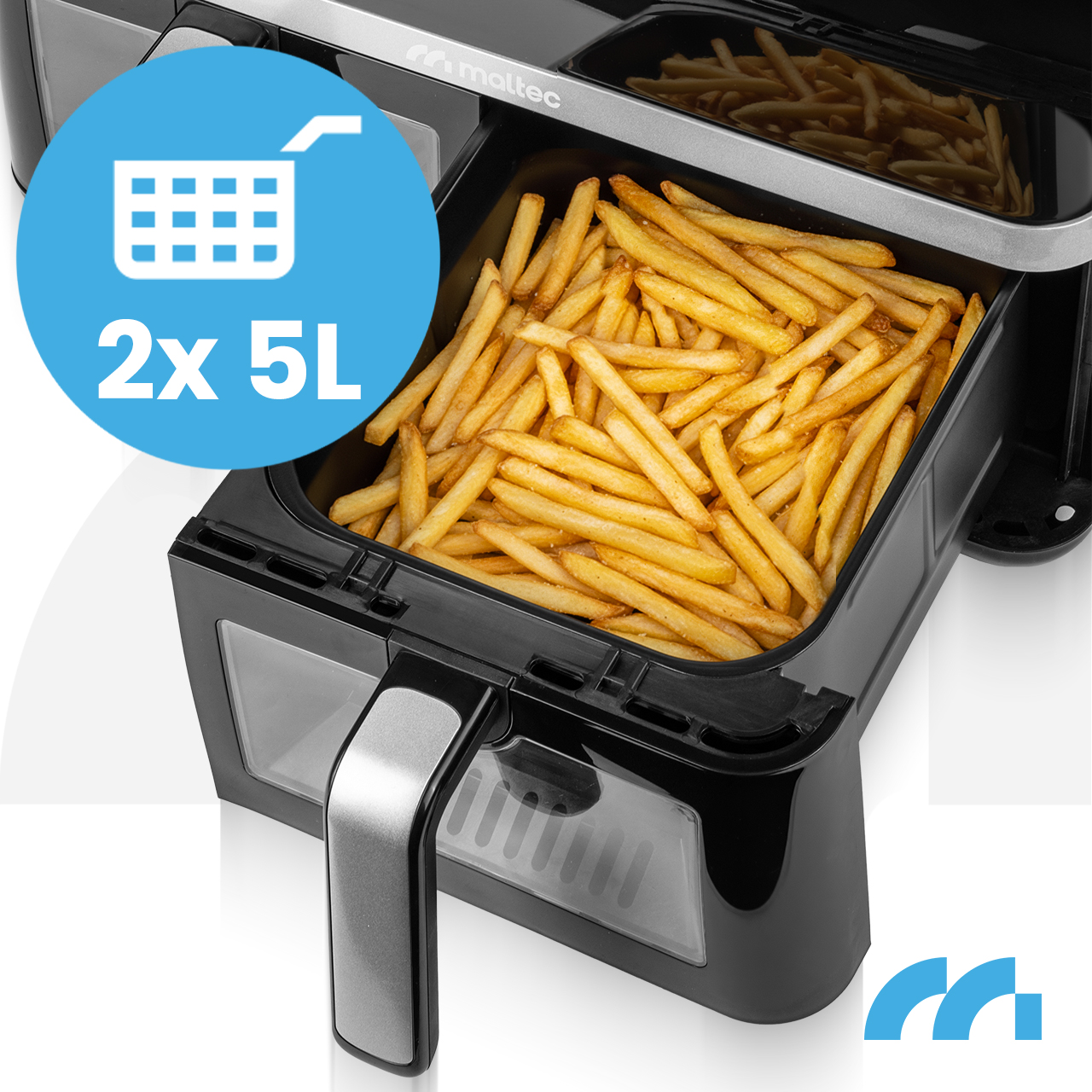 Gruzdintuvė MalTec Riebalų keptuvė be aliejaus AirFryer 2800W-10L aprašymas - Prekės nuotrauka