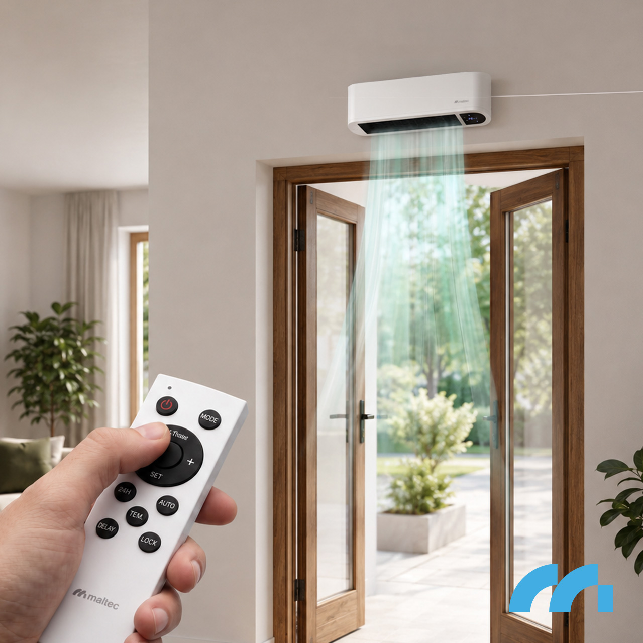Maltec Oro užuolaida PT5000W-WH + pultas aprašymas - Prekės nuotrauka