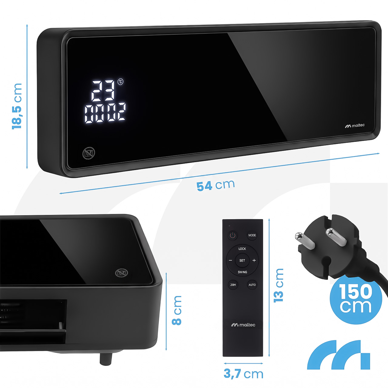 Maltec Oro užuolaida PT5800W-BL WiFi + pultas aprašymas - Prekės nuotrauka