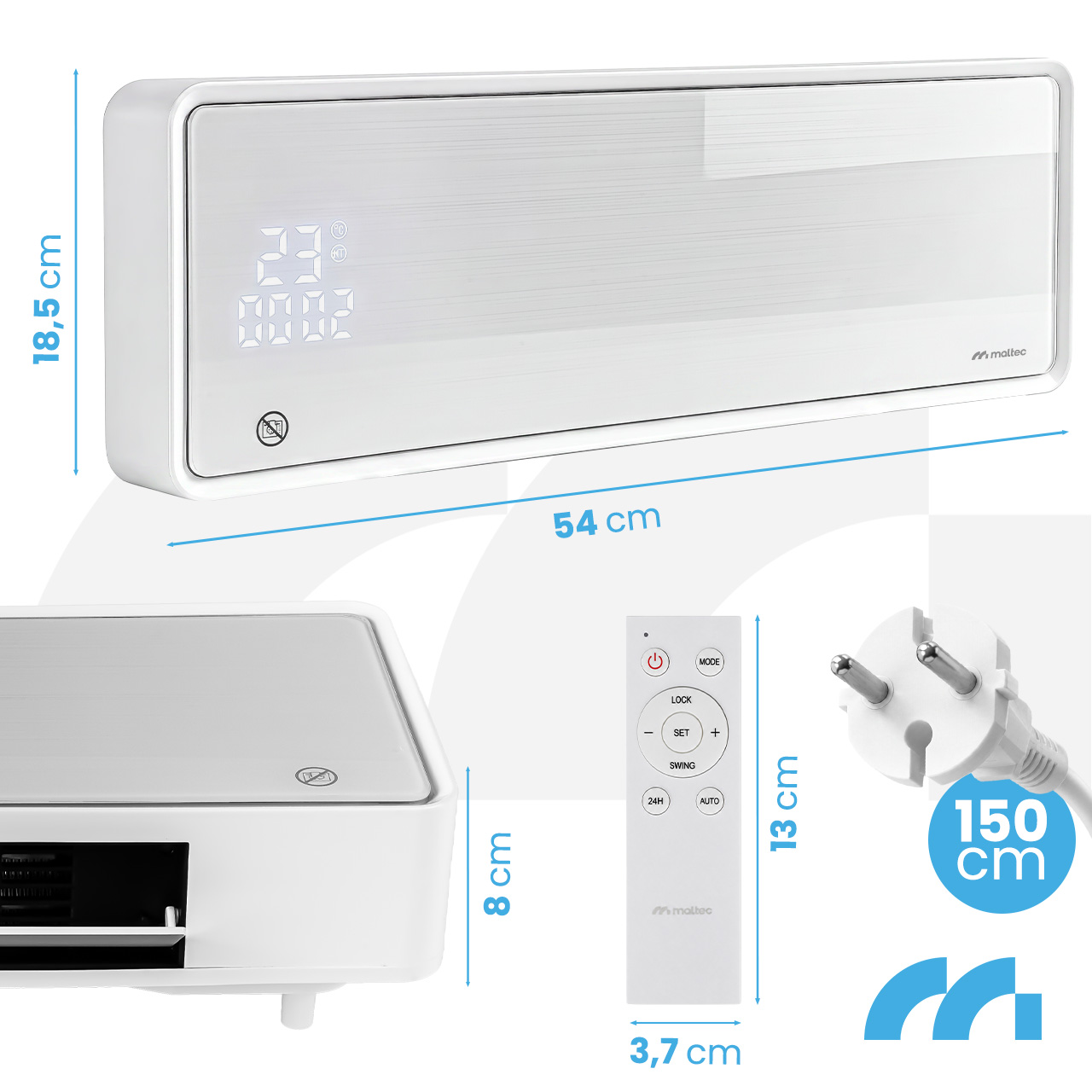 Maltec Oro užuolaida PT5800W-WH WiFi + pultas aprašymas - Prekės nuotrauka