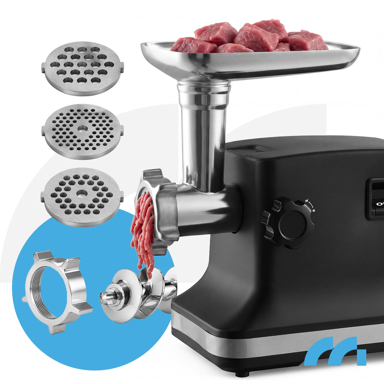 Gruzdintuvė MalTec Mėsmalė Meatsy1800 aprašymas - Prekės nuotrauka