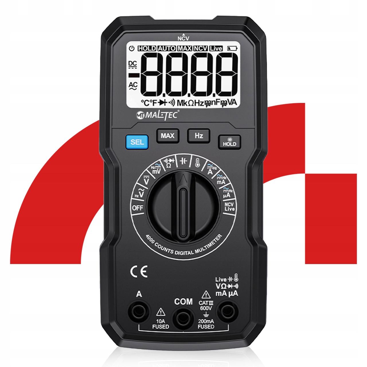 MalTec srovės matuoklis MasterMultimeter + laidai aprašymas - Prekės nuotrauka