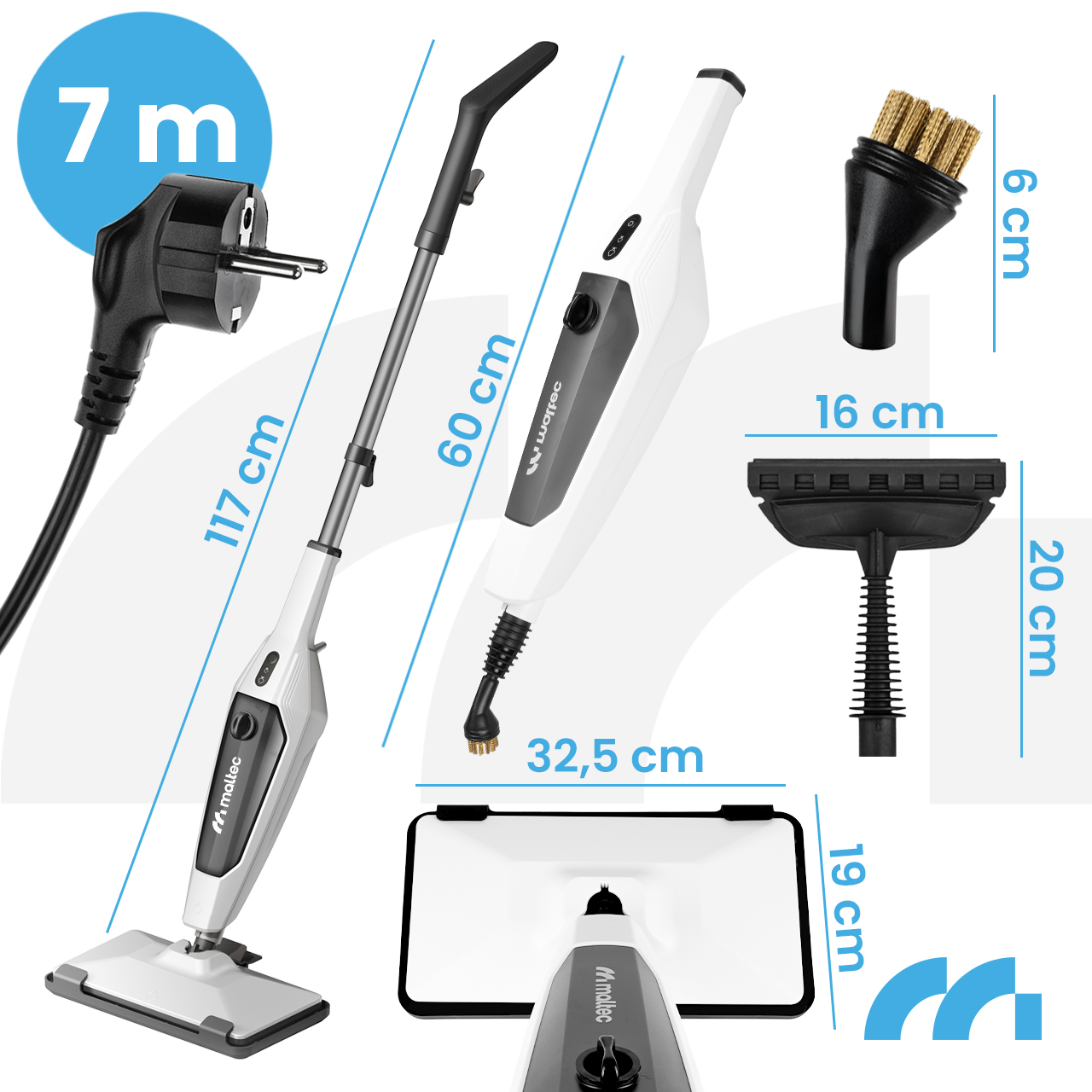 MalTec Garinis mopas SteamExpert HDS4600W aprašymas - Prekės nuotrauka