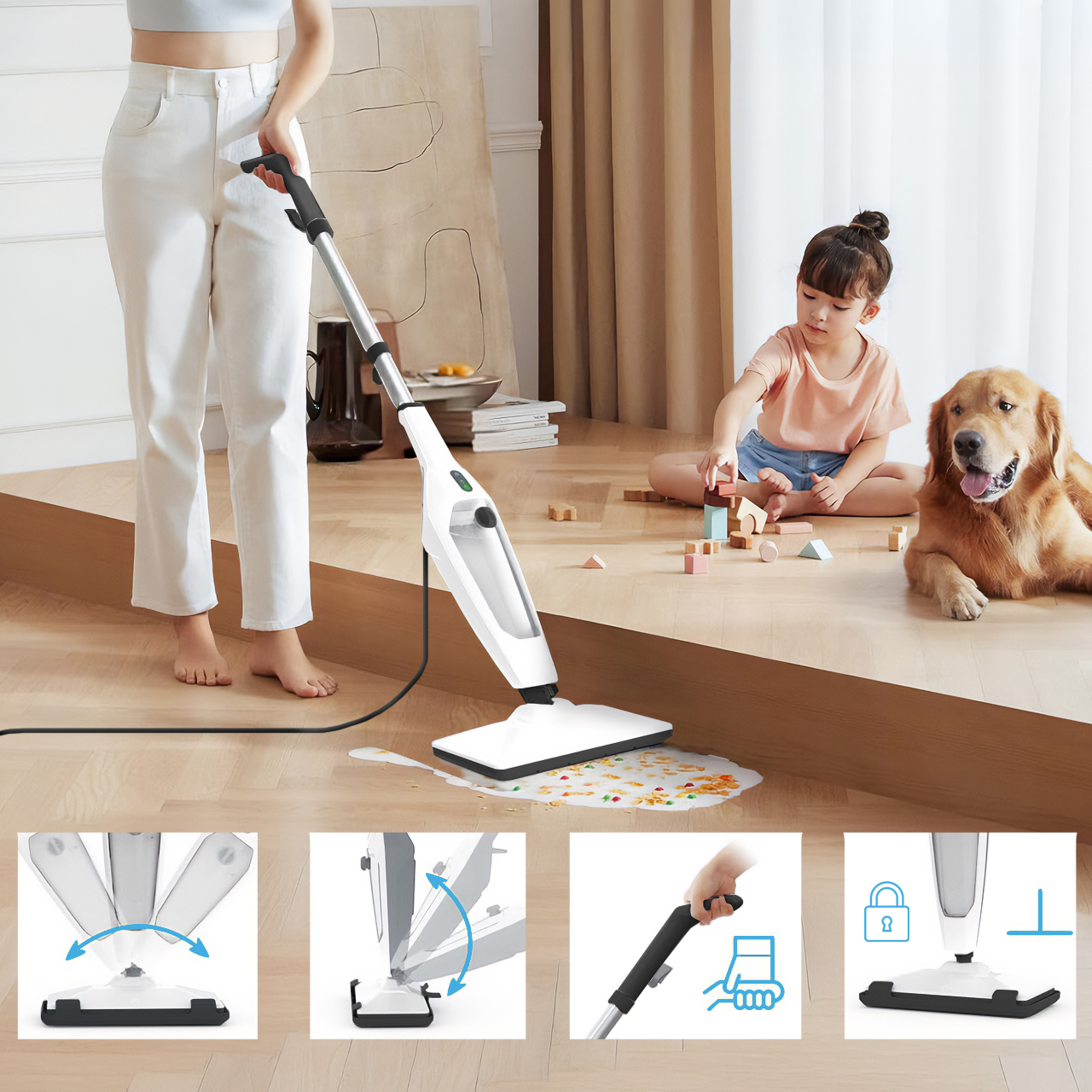 MalTec Garinis mopas SteamExpert HDS4600W aprašymas - Prekės nuotrauka