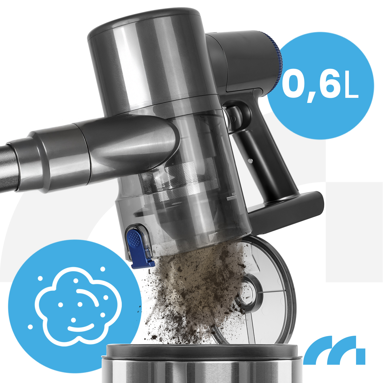 MalTec Dulkių siurblys Pionowy TURBOCYCLONE PRO3000 aprašymas - Prekės nuotrauka