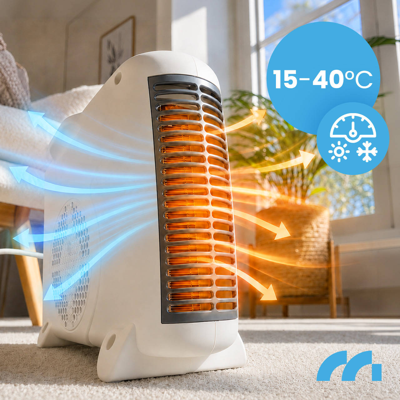 MalTec Termoventiliatorius TH2000W + pultelis aprašymas - Prekės nuotrauka