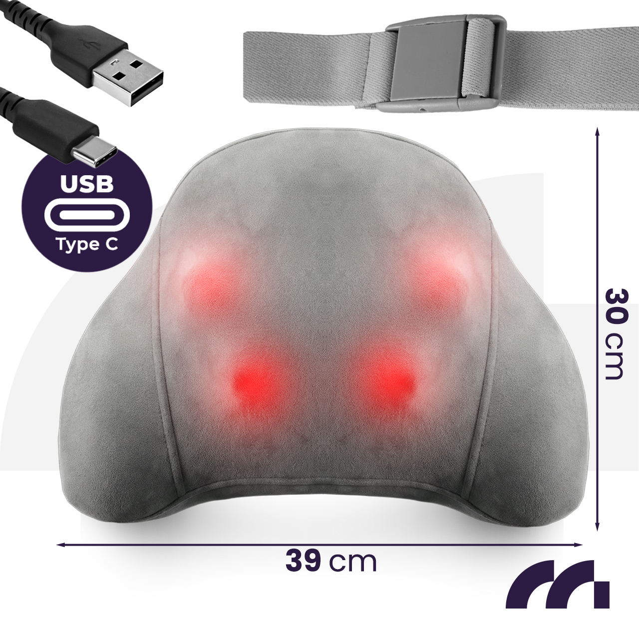 Maltec Masažuojanti pagalvė MAX-Comfy 1800 Wireless aprašymas - Prekės nuotrauka