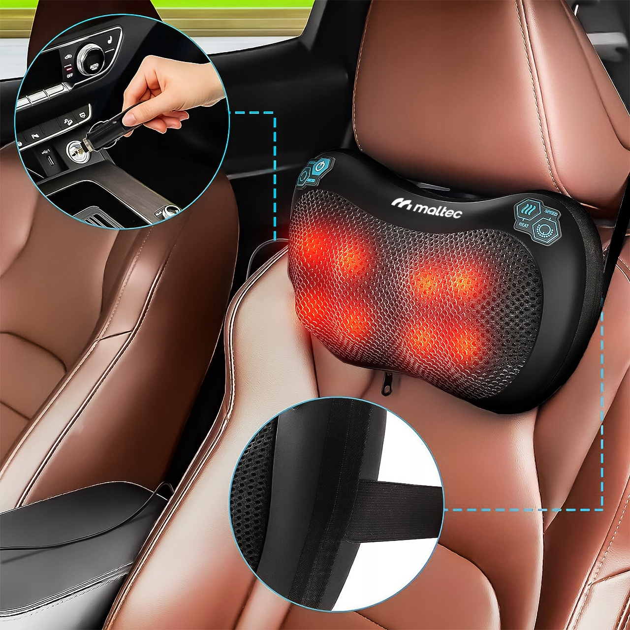 Maltec Masažuotojas pagalvė PRO-Comfy30W-01 aprašymas - Prekės nuotrauka