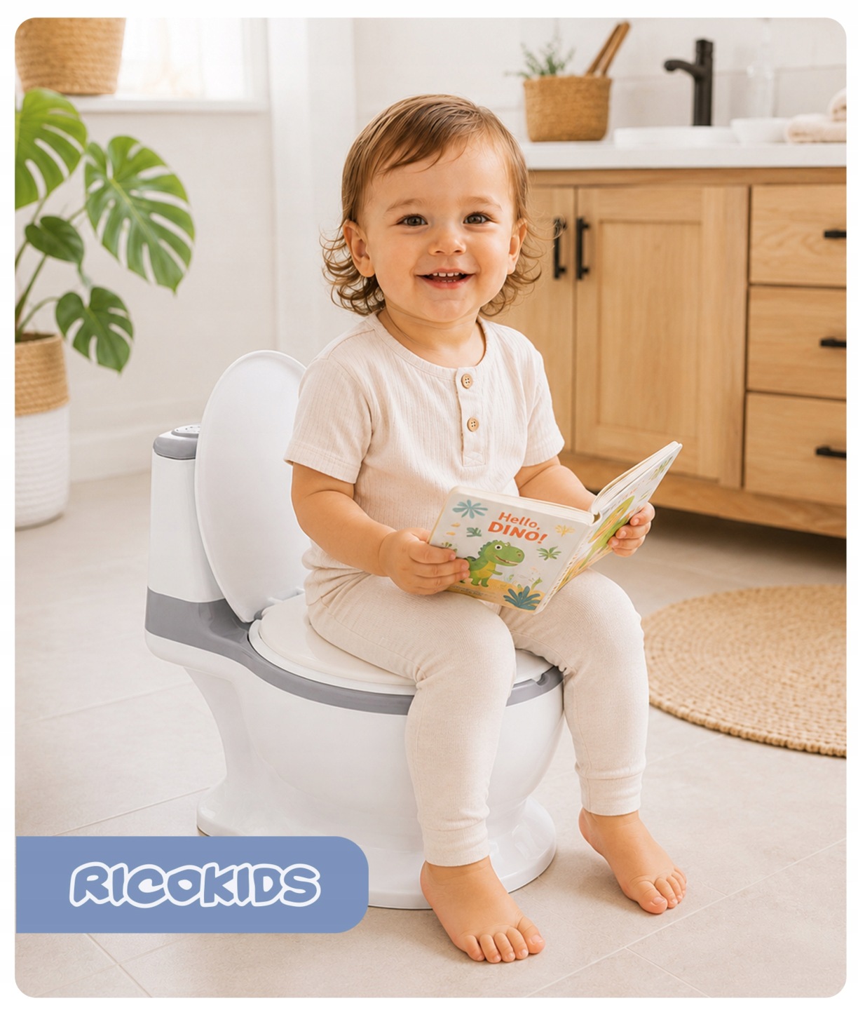 Ricokids Nocnik grający interaktywny toaleta turystyczna vaikams RK-290 aprašymas - Prekės nuotrauka