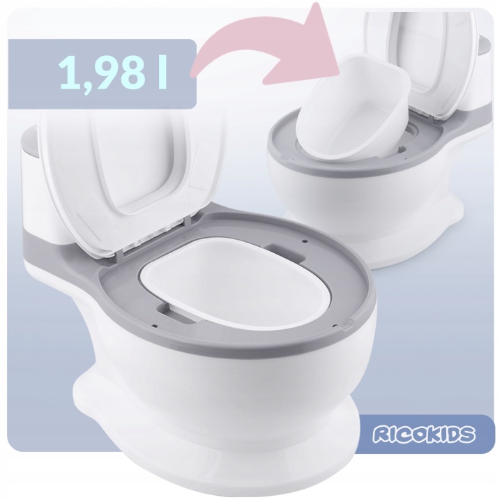 Ricokids Nocnik grający interaktywny toaleta turystyczna vaikams RK-290 aprašymas - Prekės nuotrauka