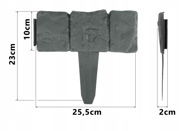 Plonos sodo apvadas 250 cm PL-962 antracitas aprašymas - Prekės nuotrauka