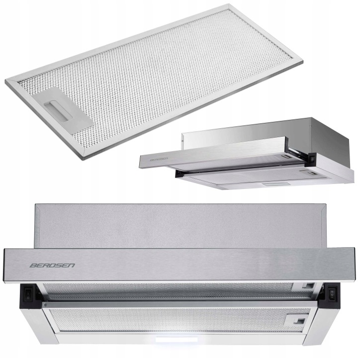 Gartraukis kuchenny teleskopowy 60 cm Berdsen BT-240 INOX aprašymas - Prekės nuotrauka