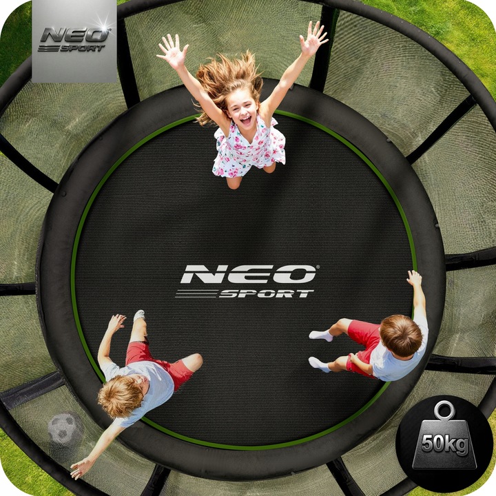 6 pėdų / 183 cm sodo batutas su lauko tinkleliu ir Neo-Sport kopėčiomis aprašymas - Prekės nuotrauka