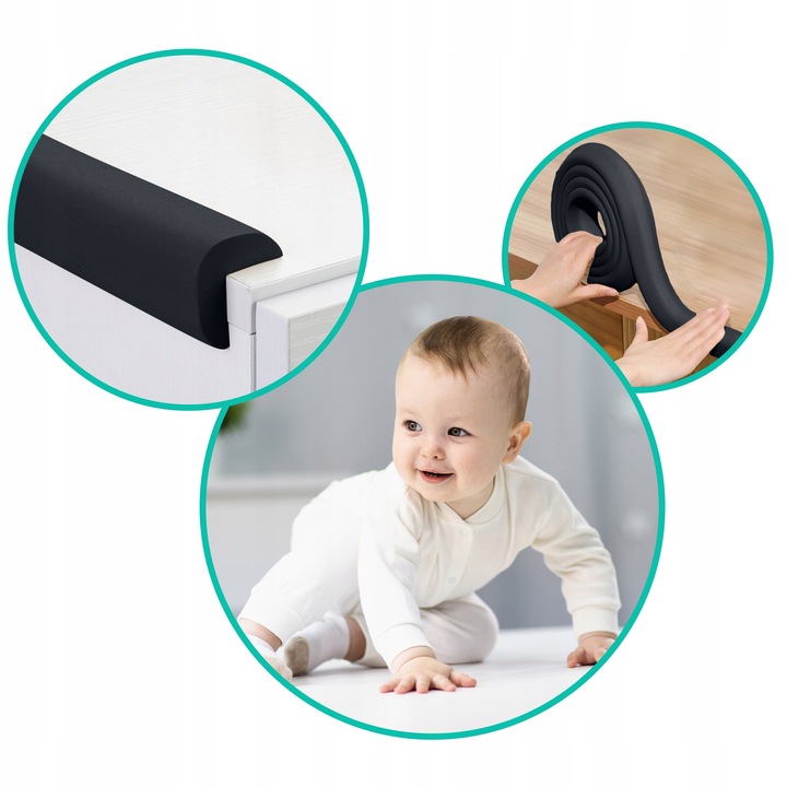Ricokids 798701 juoda putplasčio apsauginė juosta 2 m aprašymas - Prekės nuotrauka