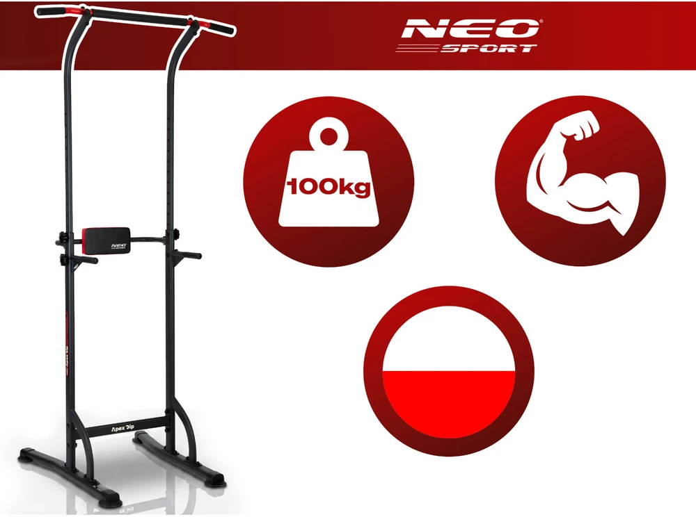 Laisvai stovinti prisitraukimo juosta Neo-Sport 100 kg