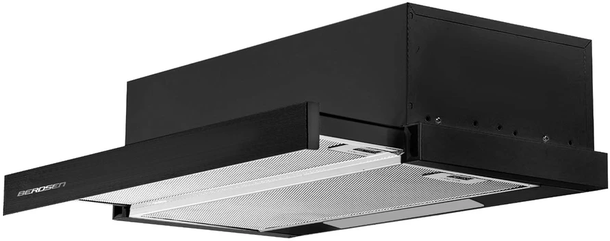 Gartraukis Teleskopinis virtuvės gaubtas Berdsen BT-241 juodas 60 cm