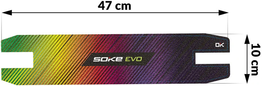 Grip tape do hulajnogi wyczynowej Soke Griptape 47x10cm Rainbow