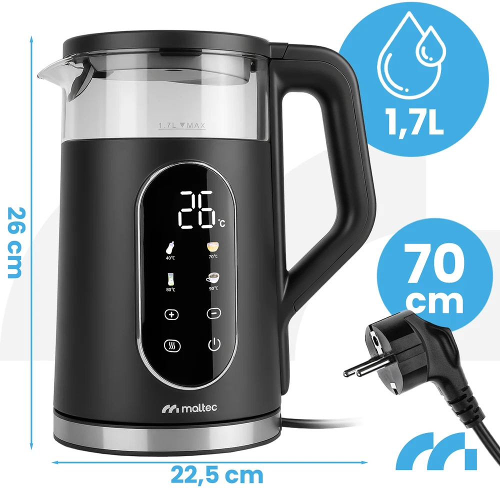 Gruzdintuvė MalTec Elektrinis virdulys Boily4000-BL