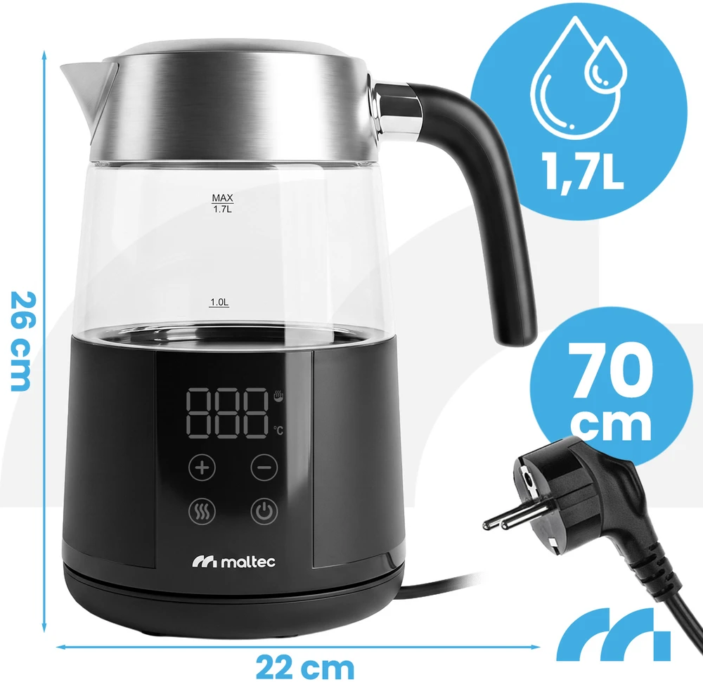 Gruzdintuvė MalTec Elektrinis virdulys Boily5000-BL