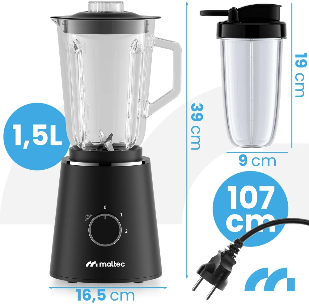 Gruzdintuvė MalTec Puodelio blenderis BL1000W + priedai